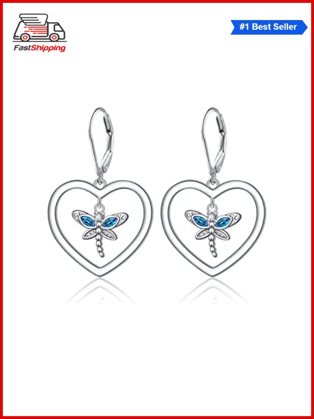 ✨ S925 Sterling Silver Heart Dangle Drop Earrings for Women Jewelry Gift